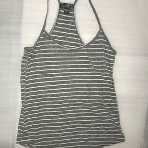 Gray and white striped tank top